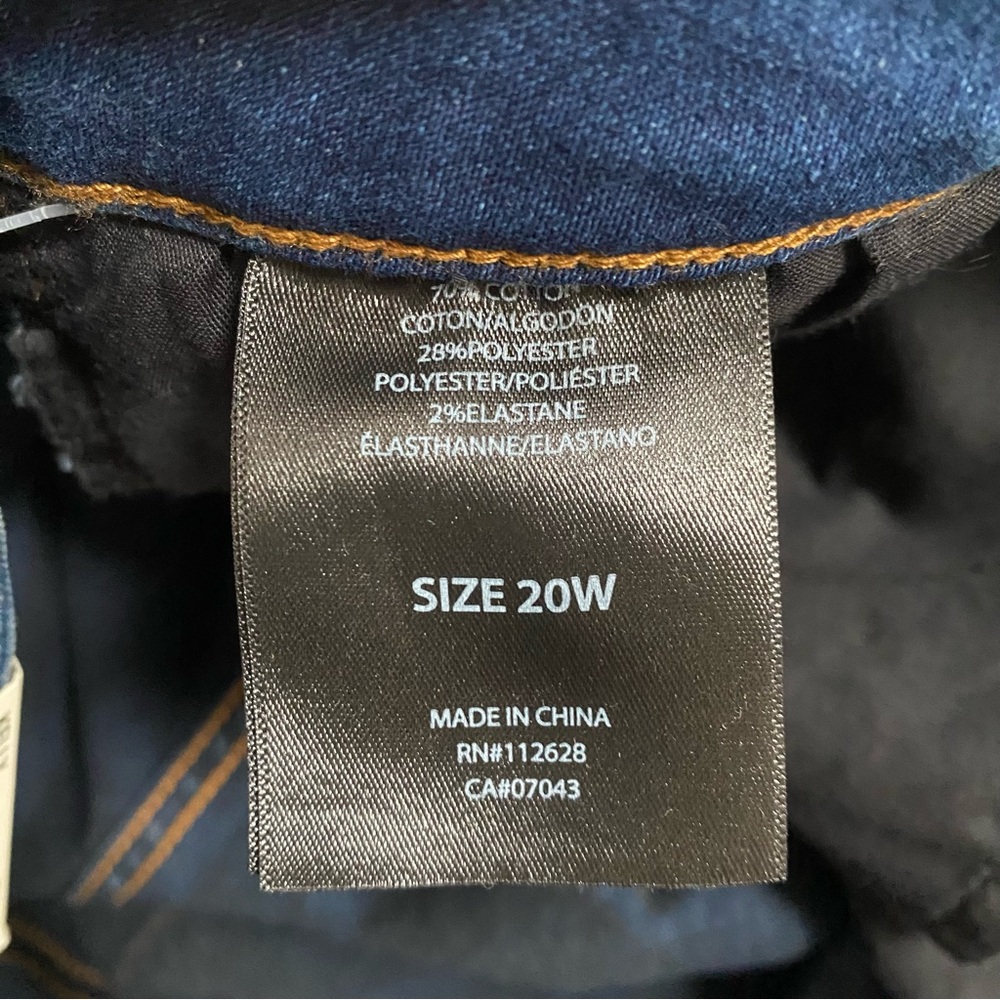 NEW - Tahari Kelly Jeans Mid Rise Skinny size 20W - Picture 8 of 9